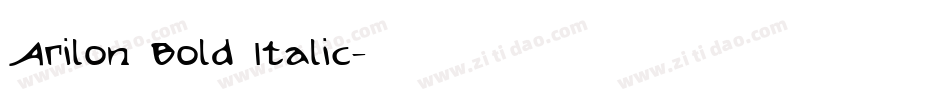 Arilon Bold Italic字体转换